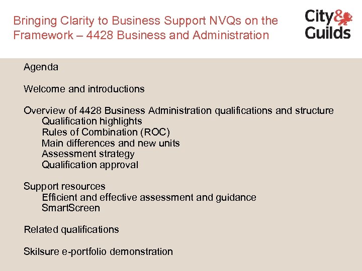 Bringing Clarity to Business Support NVQs on the Framework – 4428 Business and Administration