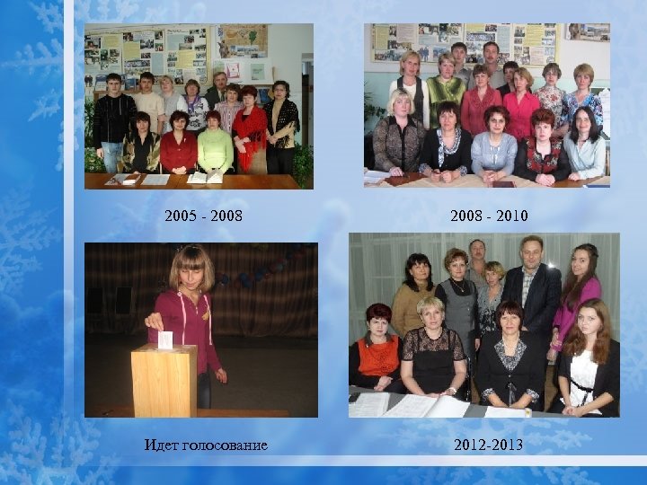 2005 - 2008 - 2010 Идет голосование 2012 -2013 