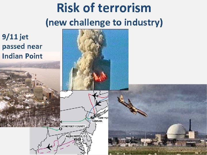 Risk of terrorism (new challenge to industry) 9/11 jet passed near Indian Point 