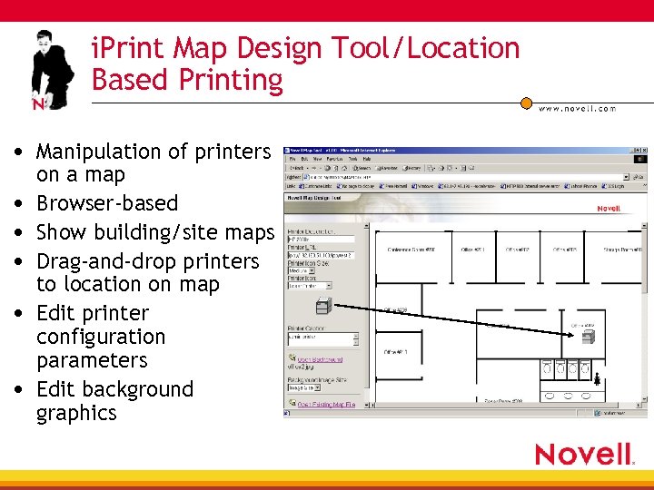 i. Print Map Design Tool/Location Based Printing • Manipulation of printers • • •