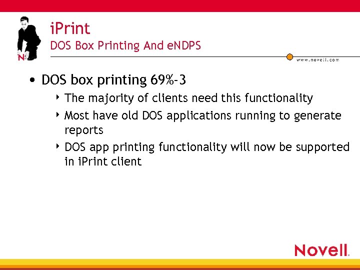 i. Print DOS Box Printing And e. NDPS • DOS box printing 69%-3 4