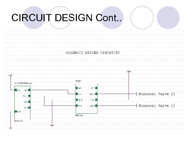 CIRCUIT DESIGN Cont. . 