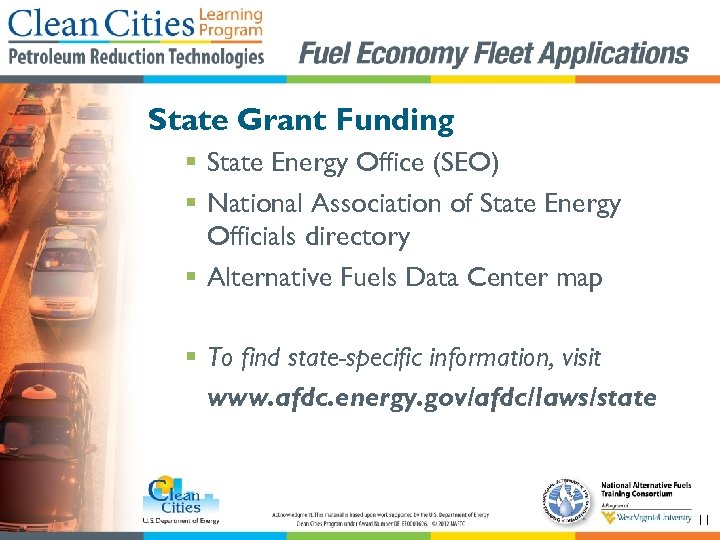 State Grant Funding § State Energy Office (SEO) § National Association of State Energy