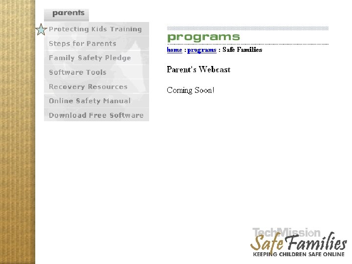 Website tour parents 
