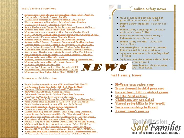 NEWS Website tour, news 