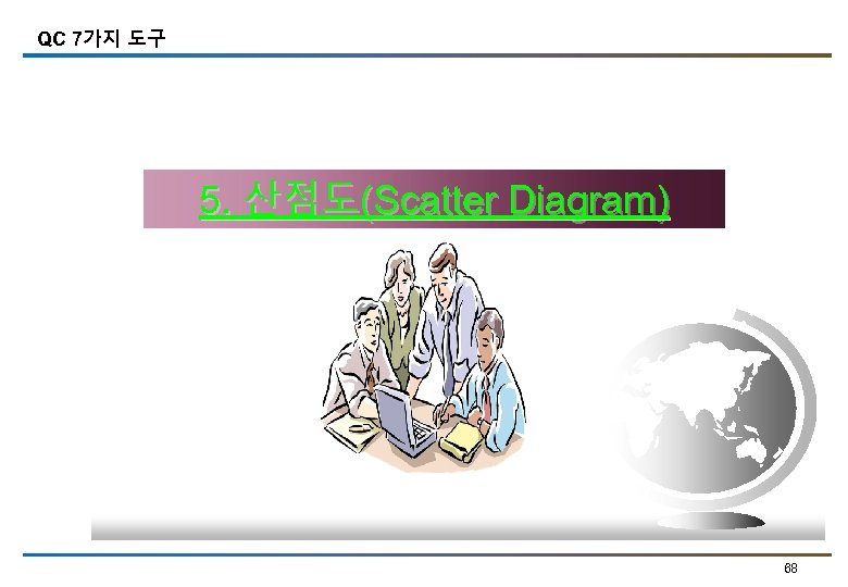 QC 7가지 도구 5. 산점도(Scatter Diagram) 68 
