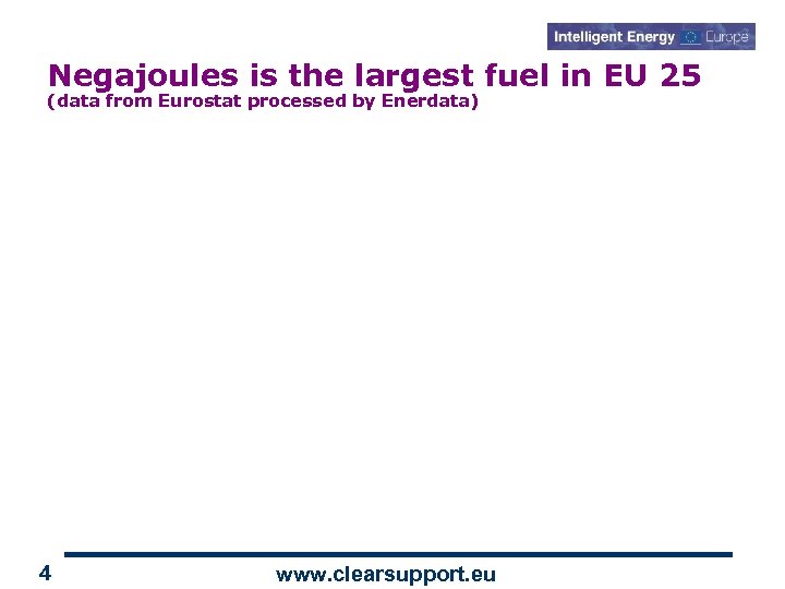 Negajoules is the largest fuel in EU 25 (data from Eurostat processed by Enerdata)