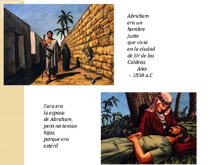 Abraham era un hombre justo que vivía en la ciudad de Ur de los