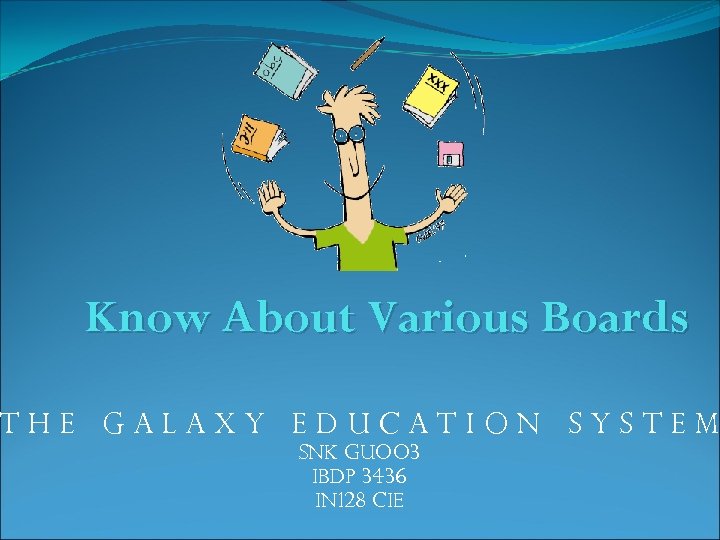 The Know About Various Boards GALAXY EDUCATION SNK GUOO 3 IBDP 3436 IN 128
