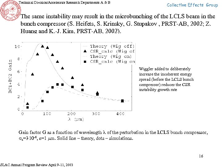 Technical Division/Accelerator Research Departments A & B Collective Effects Group The same instability may