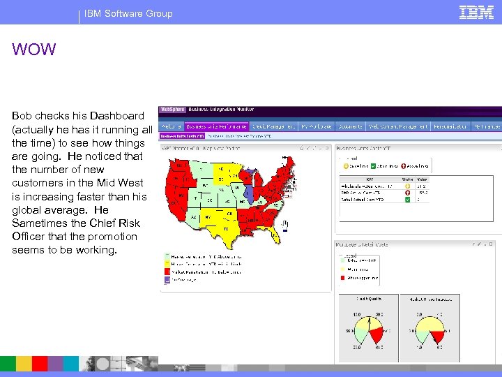 IBM Software Group WOW Bob checks his Dashboard (actually he has it running all