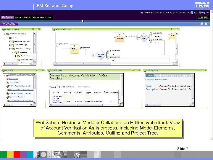 IBM Software Group Web. Sphere Business Modeler Collaboration Edition web client. View of Account
