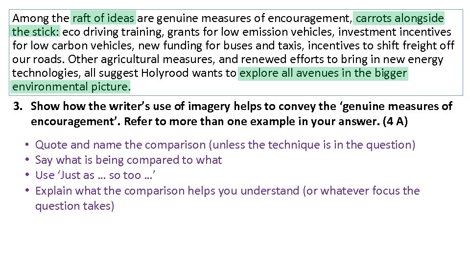 Among the raft of ideas are genuine measures of encouragement, carrots alongside the stick: