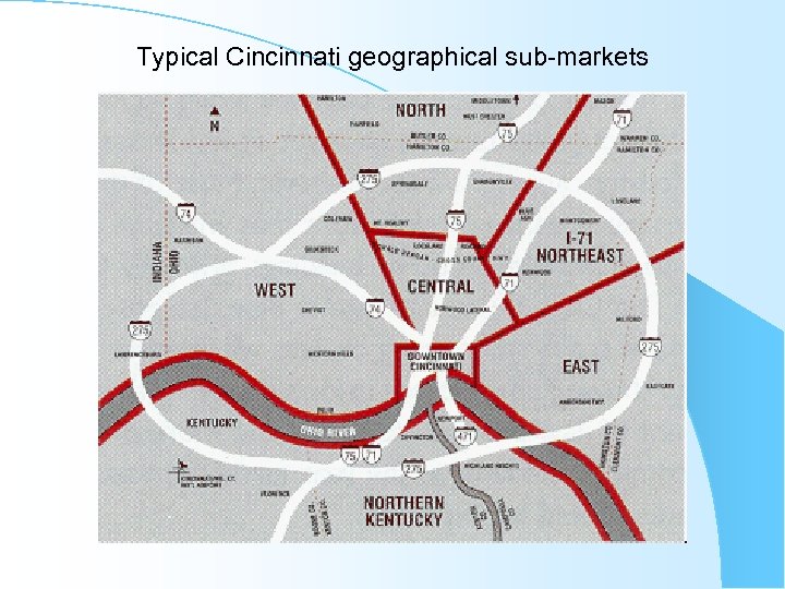 Typical Cincinnati geographical sub-markets 