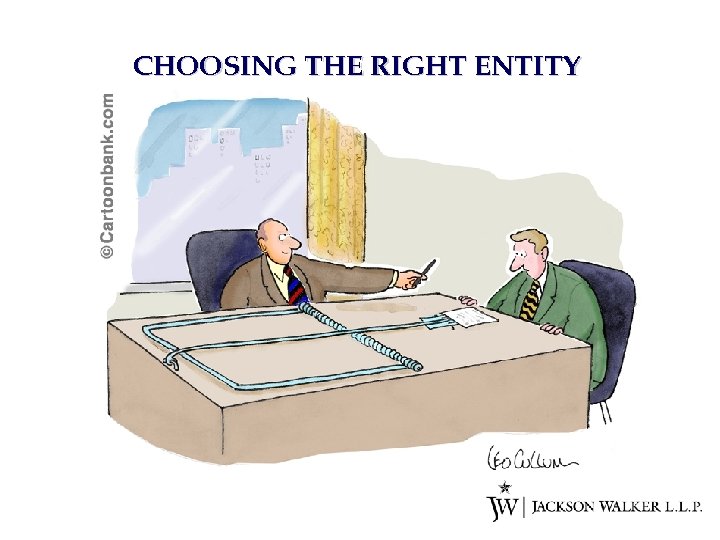 CHOOSING THE RIGHT ENTITY 