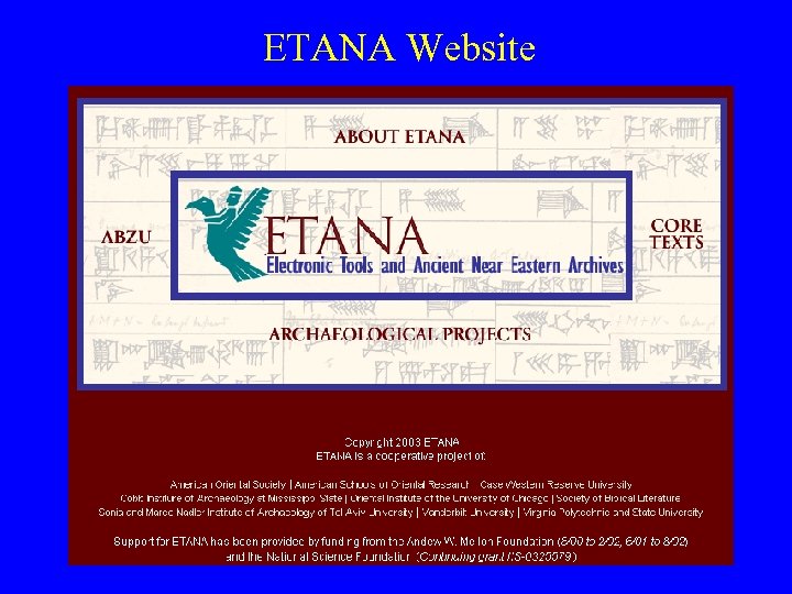 ETANA Website 