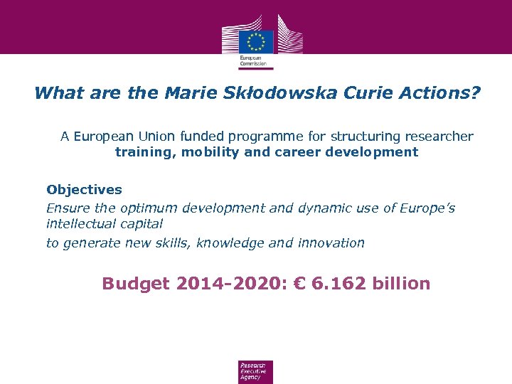 What are the Marie Skłodowska Curie Actions? A European Union funded programme for structuring