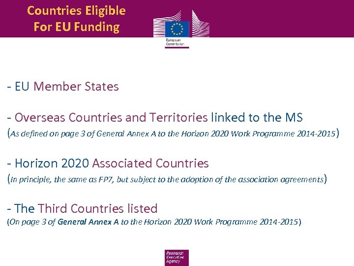 Countries Eligible For EU Funding - EU Member States - Overseas Countries and Territories