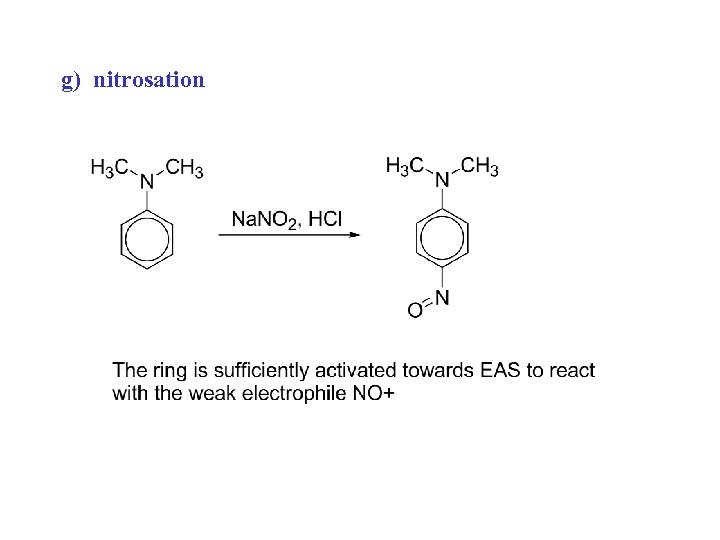g) nitrosation 