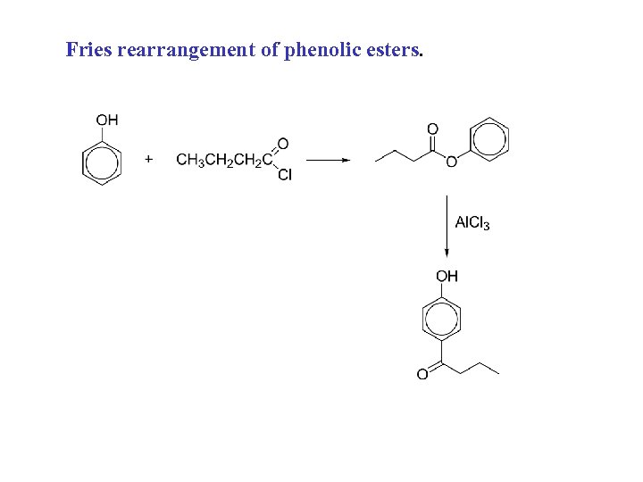 Fries rearrangement of phenolic esters. 