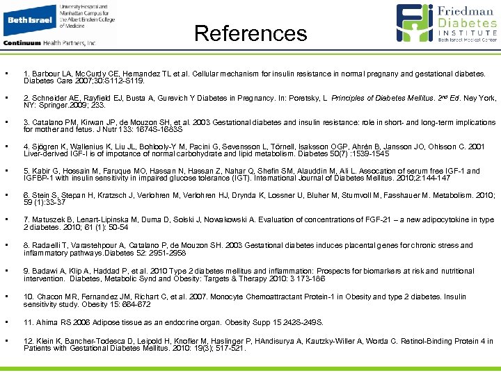 Biochemical Markers Of Insulin Sensitivity At 24 28