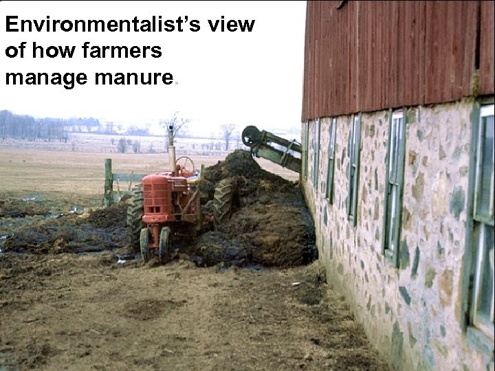 Environmentalist’s view of how farmers manage manure. 