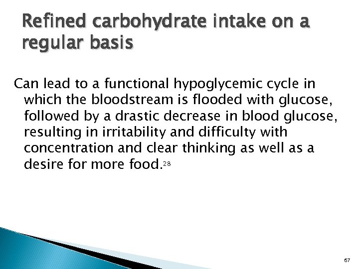 Refined carbohydrate intake on a regular basis Can lead to a functional hypoglycemic cycle