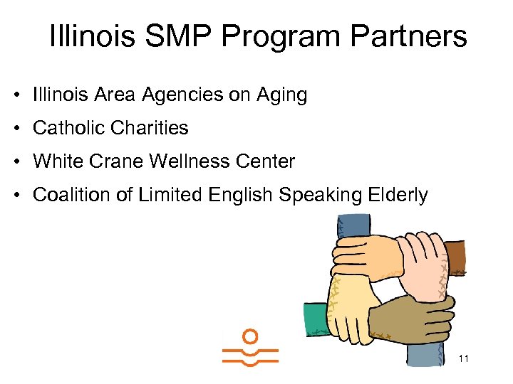 Illinois SMP Program Partners • Illinois Area Agencies on Aging • Catholic Charities •