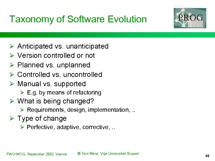 Fwo Research Network Foundations Of Software Evolution Research