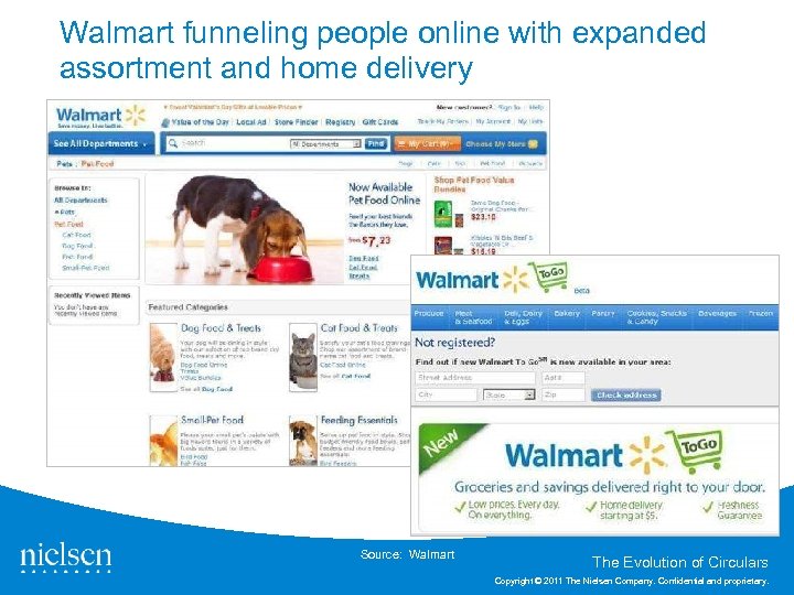 Walmart funneling people online with expanded assortment and home delivery 35 Source: Walmart The
