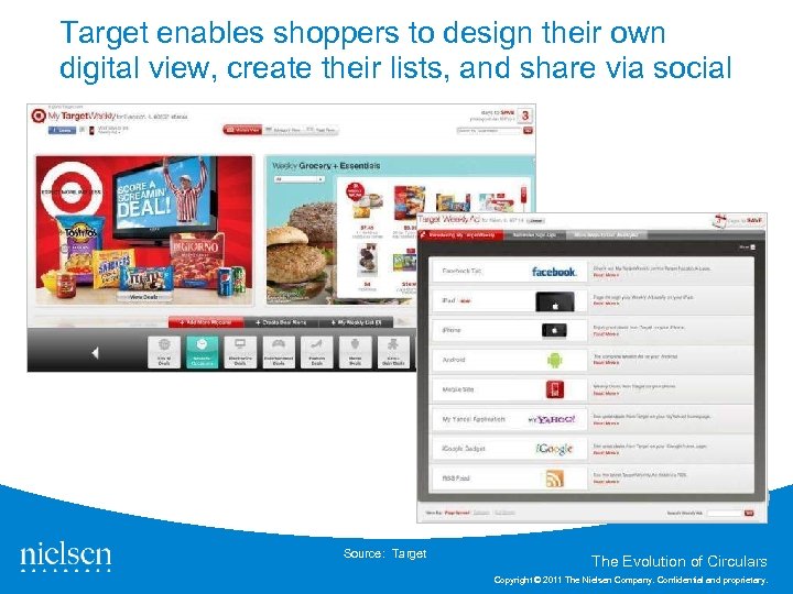 Target enables shoppers to design their own digital view, create their lists, and share
