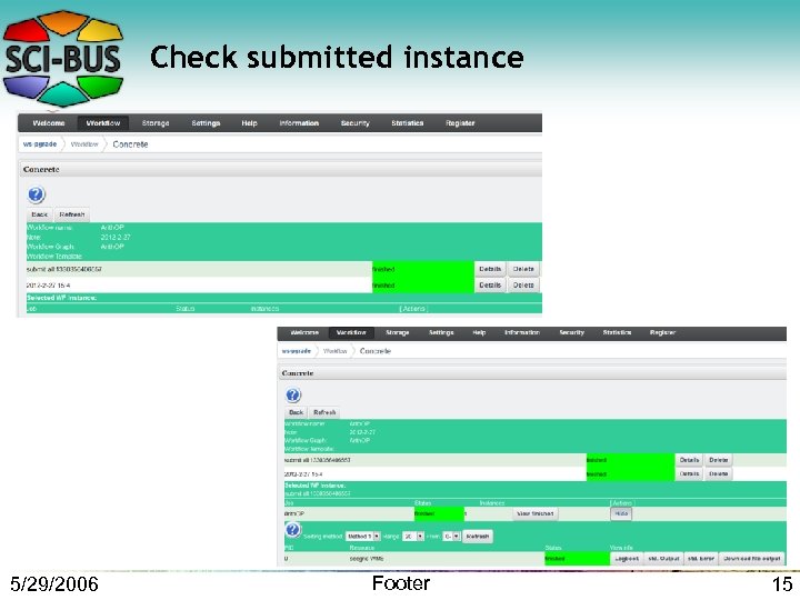 Check submitted instance 5/29/2006 Footer 15 