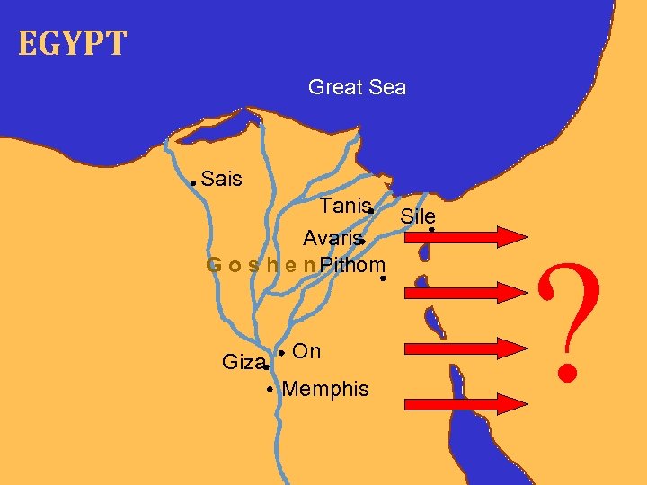 EGYPT Great Sea FIRSTBORN Sais Tanis Sile Avaris G o s h e n