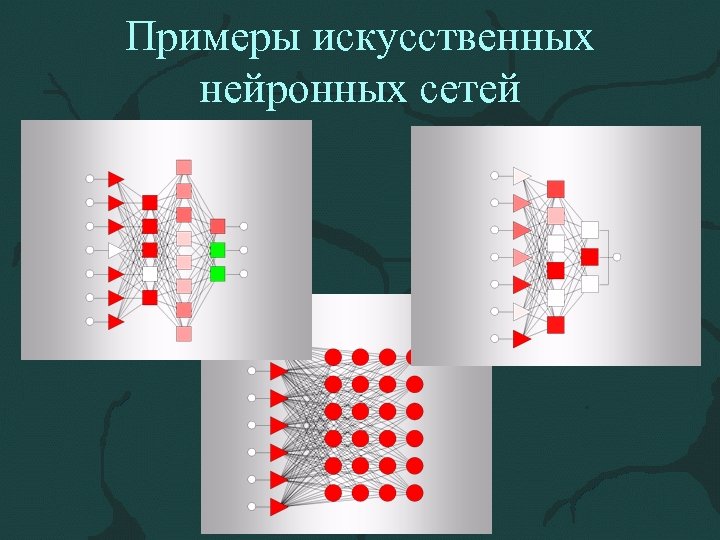 Примеры искусственных нейронных сетей 