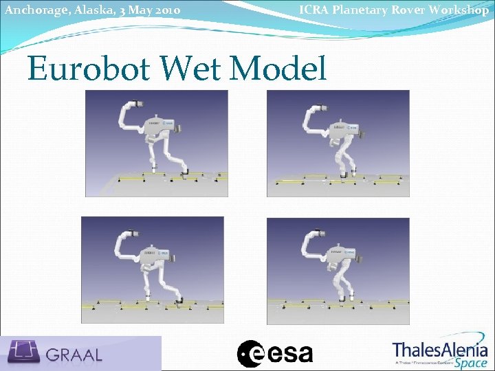 Anchorage, Alaska, 3 May 2010 ICRA Planetary Rover Workshop Eurobot Wet Model 