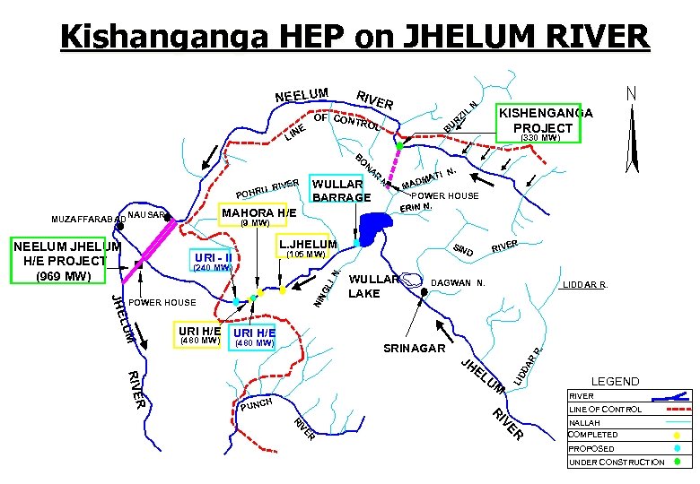 GRAND PLAN : PROJECTS ON THE JHELUM Kishanganga HEP on JHELUM RIVER NEELUM RIV