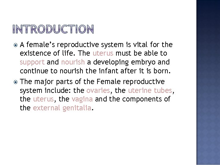A female’s reproductive system is vital for the existence of life. The uterus must