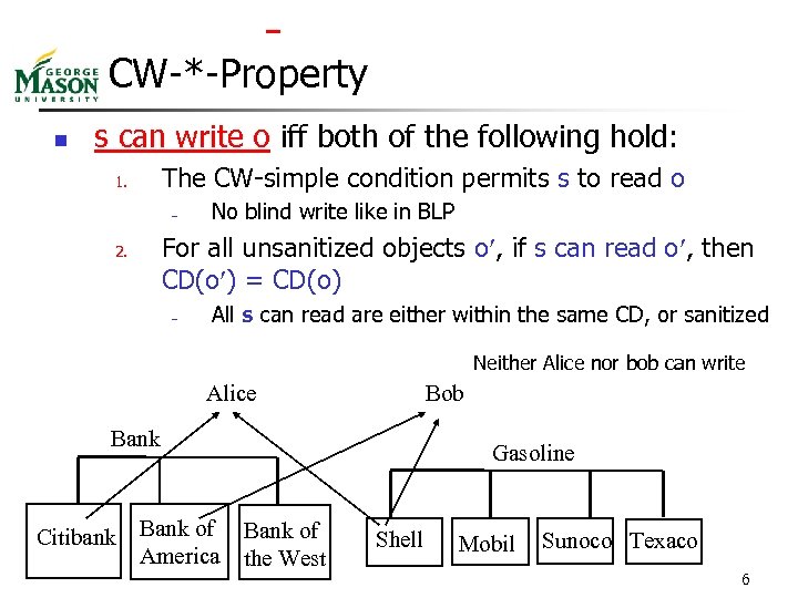  CW-*-Property n s can write o iff both of the following hold: The