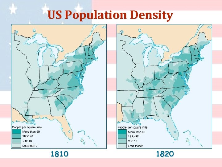 US Population Density 1810 1820 
