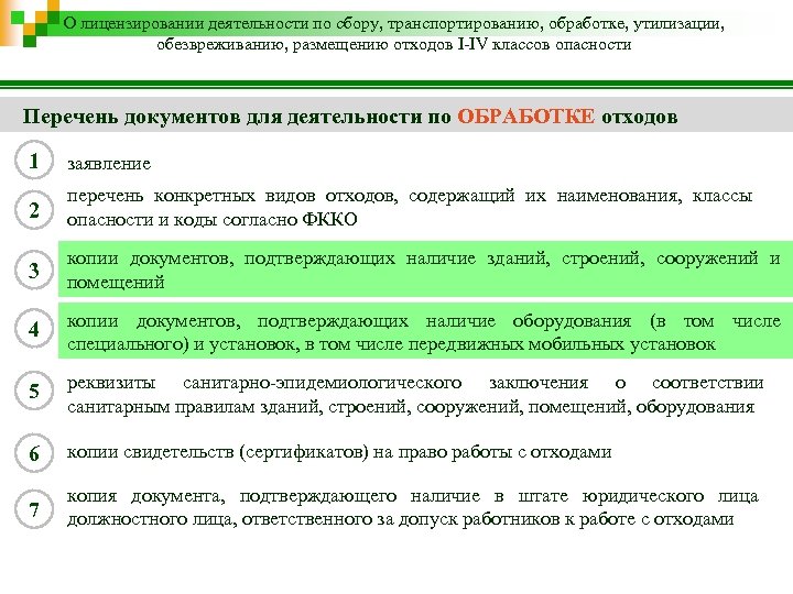 О лицензировании деятельности по сбору, транспортированию, обработке, утилизации, обезвреживанию, размещению отходов I-IV классов опасности