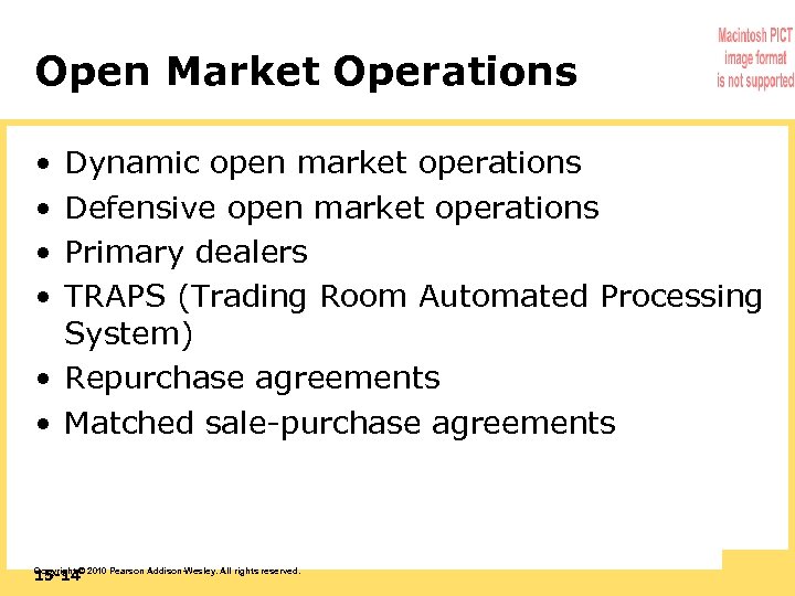 Open Market Operations • • Dynamic open market operations Defensive open market operations Primary