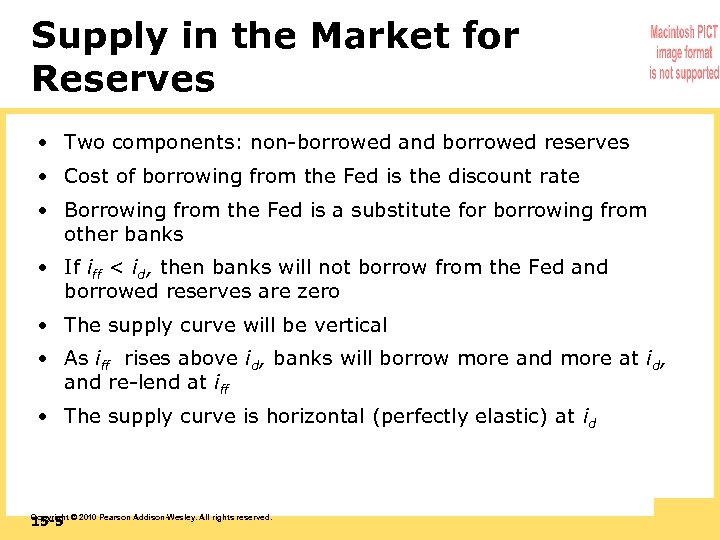 Supply in the Market for Reserves • Two components: non-borrowed and borrowed reserves •