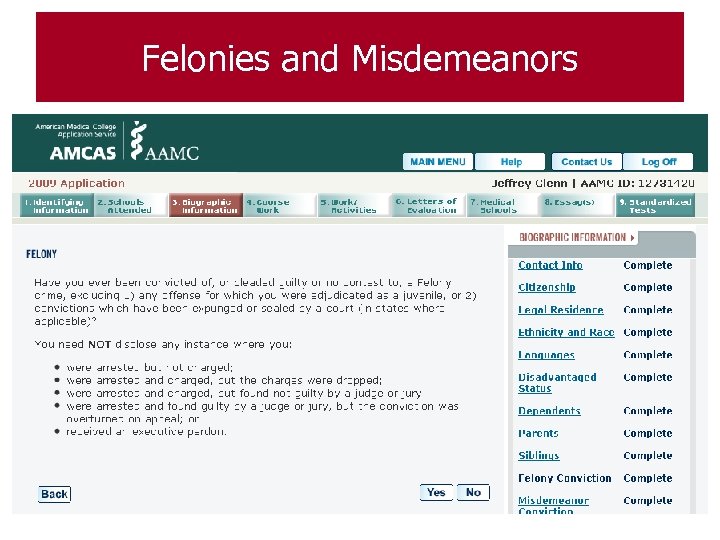 Felonies and Misdemeanors 