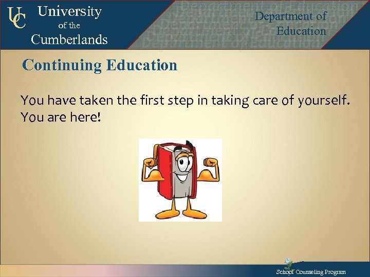 U C University of the Cumberlands Department of Education Department of Education Departmentof Education