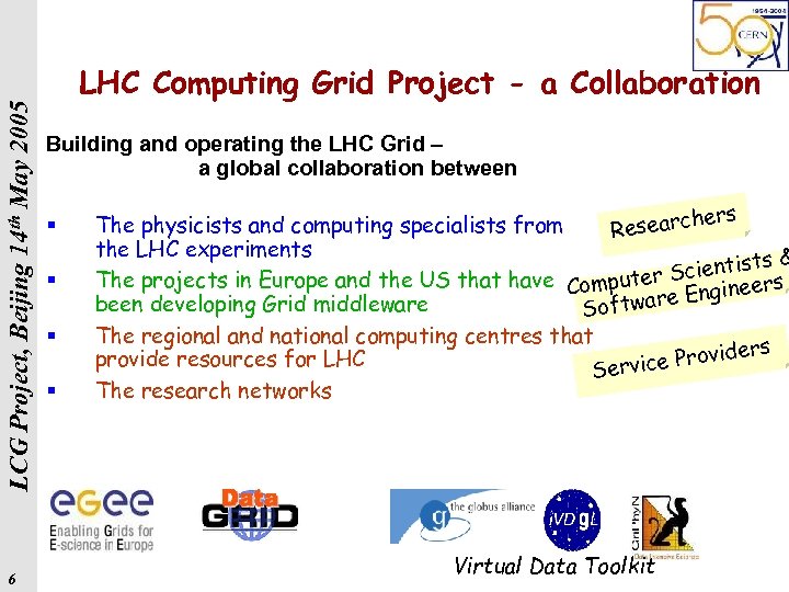 LCG Project, Beijing 14 th May 2005 6 LHC Computing Grid Project - a