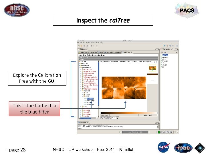 PACS Inspect the cal. Tree Explore the Calibration Tree with the GUI This is