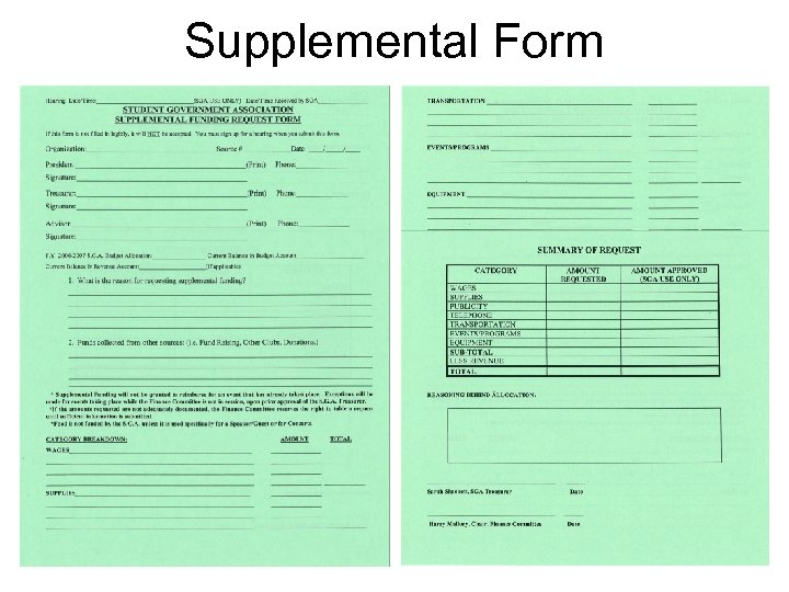 Supplemental Form 