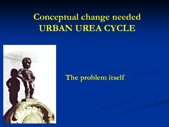 Conceptual change needed URBAN UREA CYCLE The problem itself 