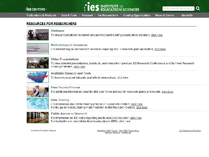 http: //ies. ed. gov/resourcesforresearchers. asp ies. ed. gov 