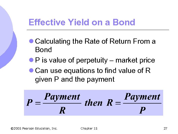 Effective Yield on a Bond l Calculating the Rate of Return From a Bond